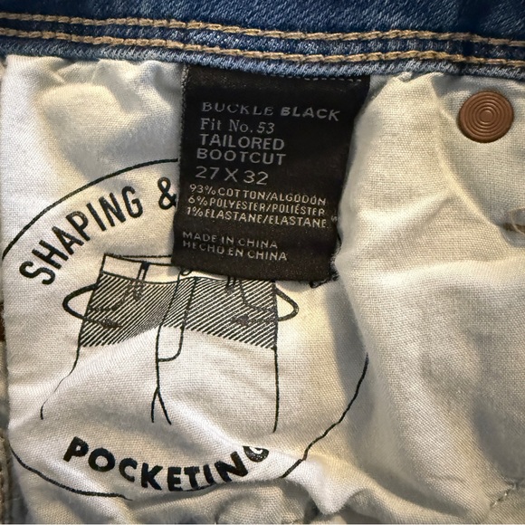 Buckle Black Fit No. 53 Tailored Boot Stretch Jean Women’s size 27 - Picture 8 of 13